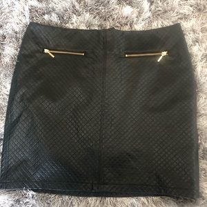Faux leather skirt